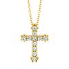 Diamond cross necklace