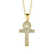 Diamond cross necklace