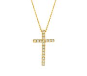 Diamond cross necklace