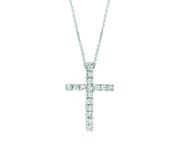 Diamond cross necklace