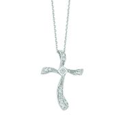 Diamond cross necklace