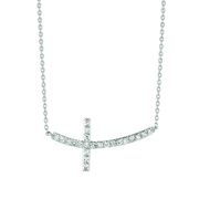 Diamond cross necklace