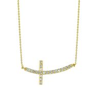 Diamond cross necklace