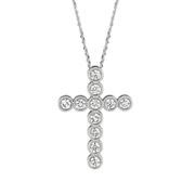 Diamond cross necklace
