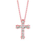 Diamond cross necklace