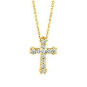 Diamond cross necklace