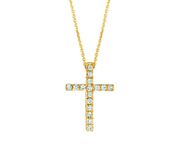 Diamond cross necklace