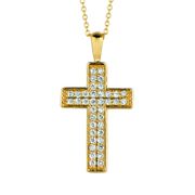 Diamond cross necklace