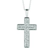 Diamond cross necklace