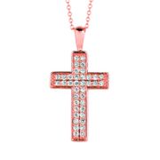 Diamond cross necklace