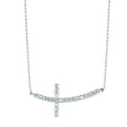 Diamond cross necklace