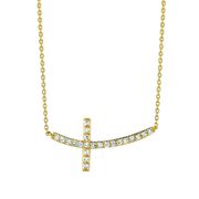 Diamond cross necklace