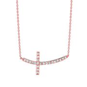 Diamond cross necklace