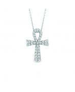 Diamond cross necklace