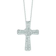 Diamond cross necklace