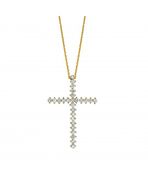 Diamond cross necklace