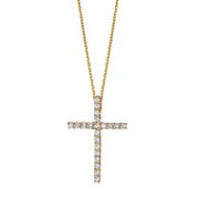 Diamond cross necklace