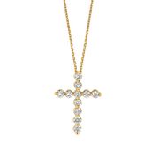 Diamond cross necklace
