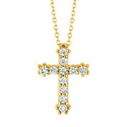 Diamond cross necklace