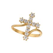 Diamond cross ring