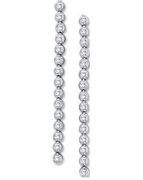 Diamond Drop Bezel Set Earrings