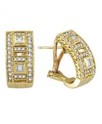 Diamond Earrings 14K Yellow Gold