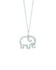Diamond elephant necklace
