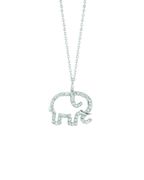 Diamond elephant necklace