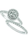 Diamond engagement ring - set
