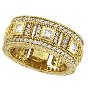 Diamond Eternity Ring Band Yellow Gold