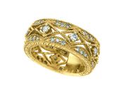 Diamond Eternity Ring Band Yellow Gold