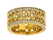 Diamond Eternity Ring Band Yellow Gold