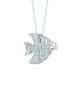 Diamond fish necklace