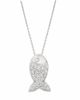 Diamond fish necklace