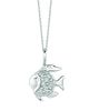 Diamond fish necklace