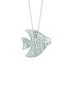 Diamond fish necklace