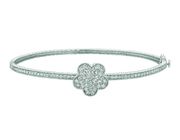 Diamond flower bangle