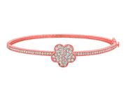Diamond flower bangle