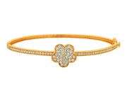 Diamond flower bangle