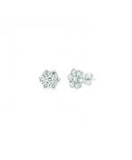 Diamond flower earrings