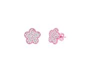 Diamond flower earrings
