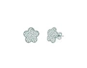 Diamond flower earrings