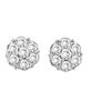 Diamond flower earrings