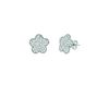 Diamond flower earrings