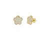 Diamond flower earrings