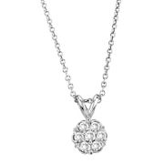 Diamond flower necklace