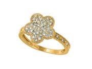 Diamond flower ring
