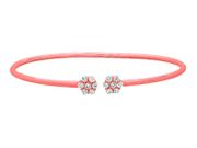 Diamond flowers bangle