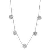 Diamond flowers necklace