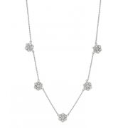 Diamond flowers necklace